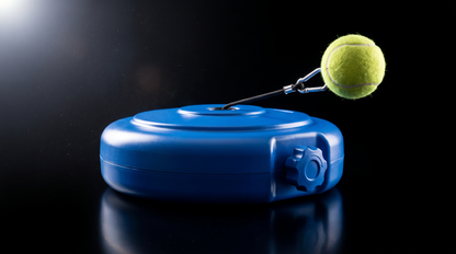 Tennis Trainer Pro side profile showing tension knob and elastic cord