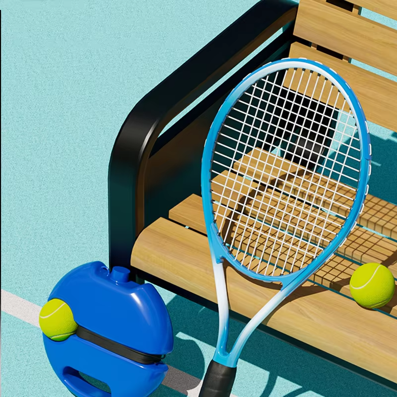 Tennis Trainer Pro with baseboard and elastic ball for solo practice
