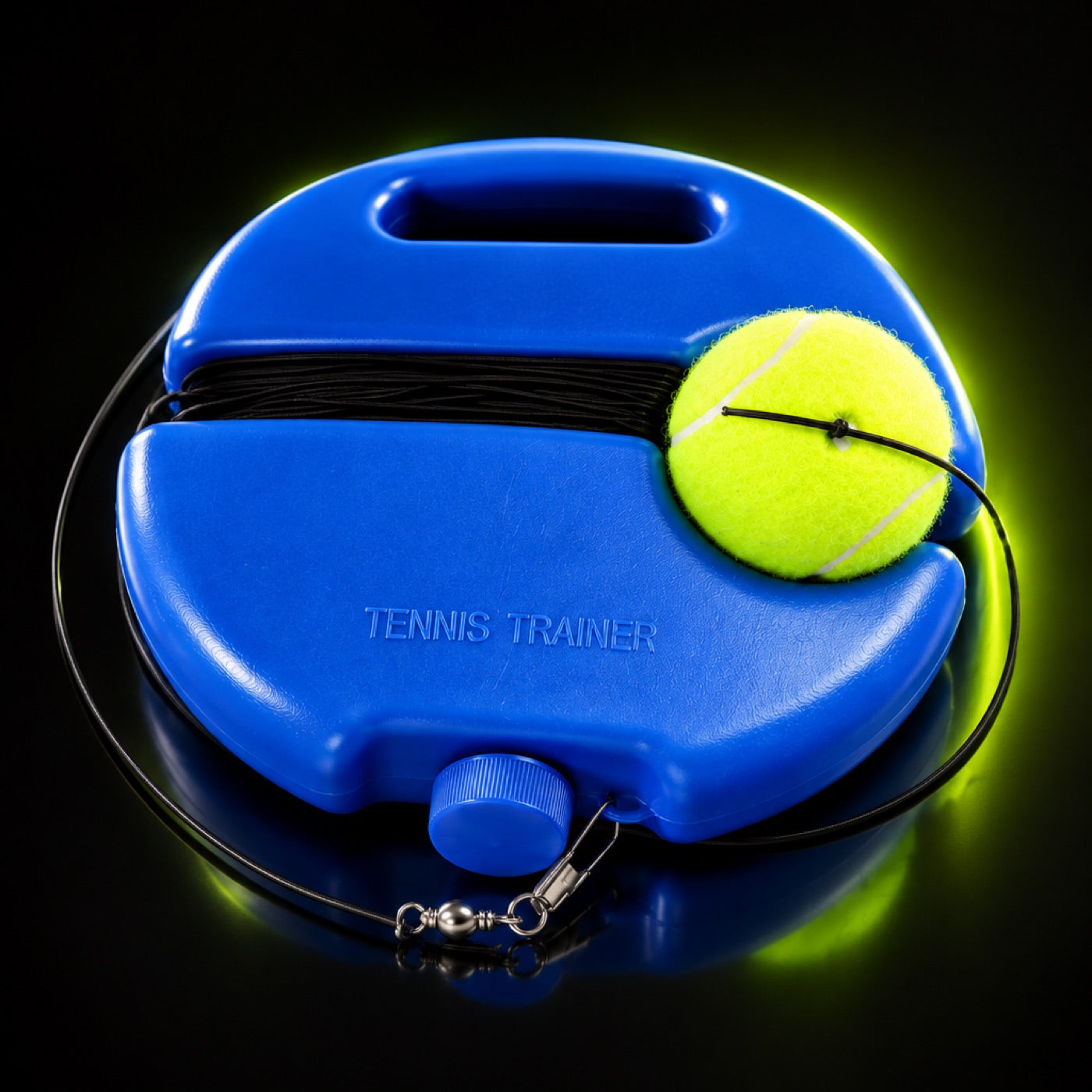 TENNIS TRAINER PRO — portable solo tennis training base with ball